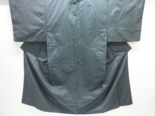 JAPANESE KIMONO FOR MEN / TSUMUGI / WOVEN STRIPE